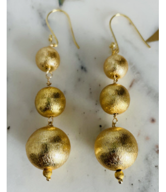 Elyssa Bass Jewelry Gold Ball Graduated Earrings