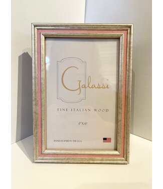 Galassi Silver with Pink Channel Frame 4 x 6