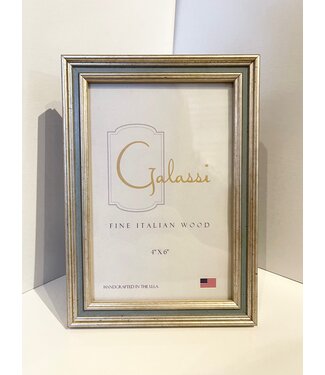 Galassi Silver with Light Blue Channel Frame 4 x 6