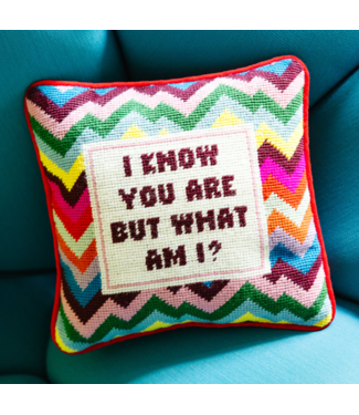 Furbish But what I am Needlepoint Pillow