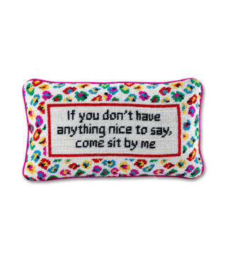 Furbish Come Sit By Me Needlepoint Pillow