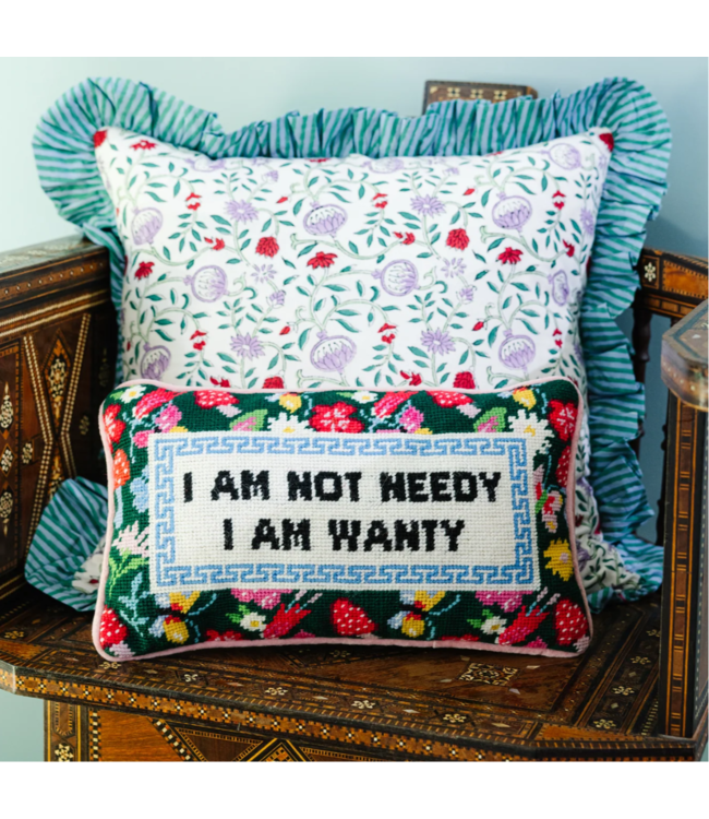 Not Needy Needlepoint Pillow