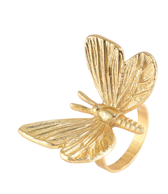 Butterfly Gold Napkin Ring p/4