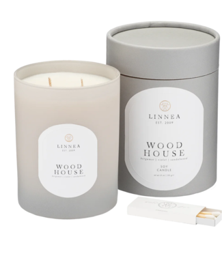 Linnea Wood House 2-Wick Candle