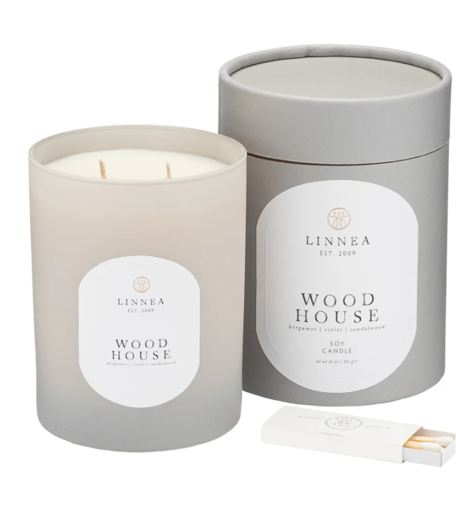 Wood House 2-Wick Candle