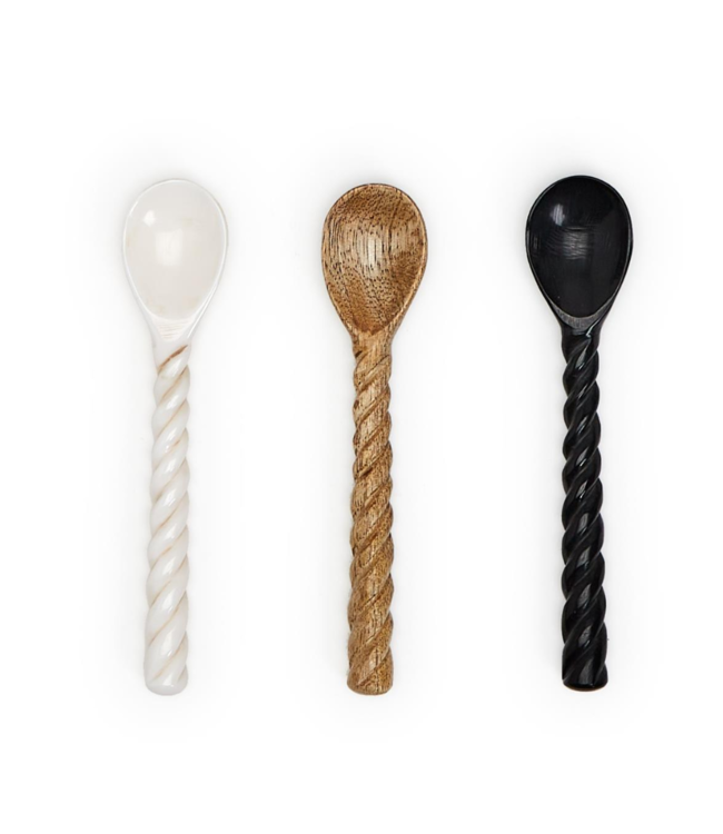 Mini Hand-Carved Wood Spoons