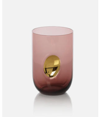 Zodax Peony Pink Aperitivo Tumbler w/ Gold Accent