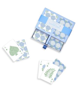 Two's Company Hydrangea Double Deck Textured Playing Cards