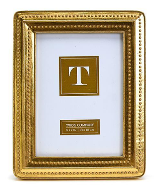 Two's Company Gold Beaded Edge Frame 5x7