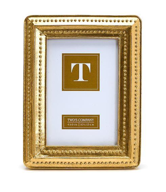 Two's Company Gold Beaded Edge Frame 4x6