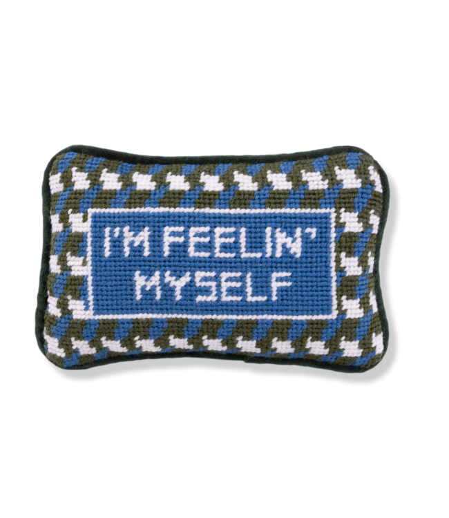 Feelin' Myself Mini Needlepoint Pillow