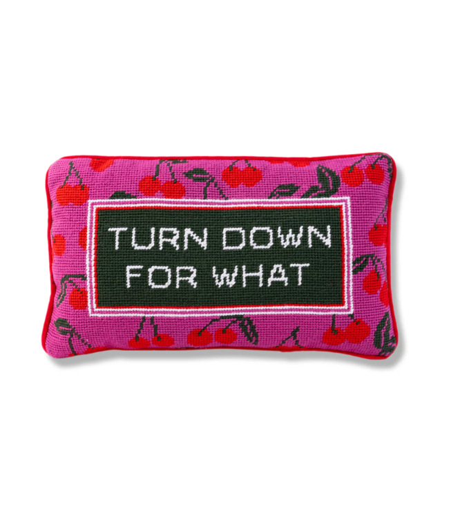 Turn Down Needlepoint Pillow