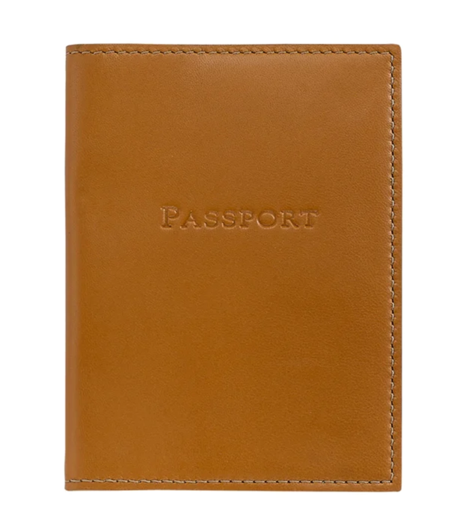 British Tan Traditional Leather Passport Cover