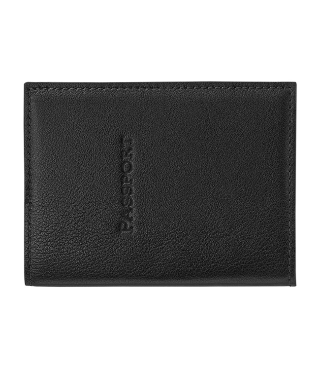 Black Traditional Leather Passport Cover