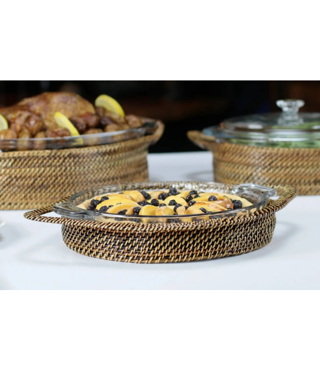 Round Basket and Anchor 9.5'' Pie Dish