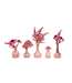 Pink Decorative Bottle / Vases with White Swirl