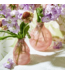 Pink Decorative Bottle / Vases with White Swirl