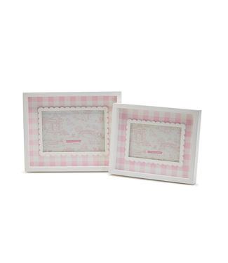 Two's Company Pink Gingham Frame 5 x 7