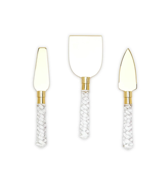 Two's Company Crystal Clear S/3 Cheese Knives