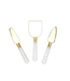 Crystal Clear S/3 Cheese Knives