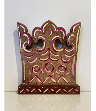 Cynthia Kolls Tall Purple Wooden Crown