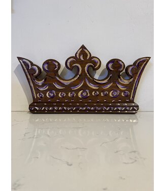 Cynthia Kolls Large Purple  Wooden Crown