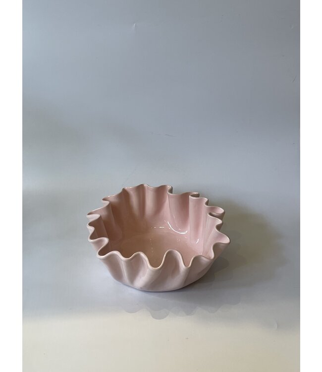 Medium Light Pink Ruffle Bowl