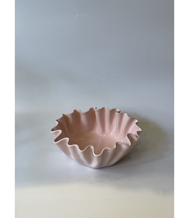 Medium Light Pink Ruffle Bowl