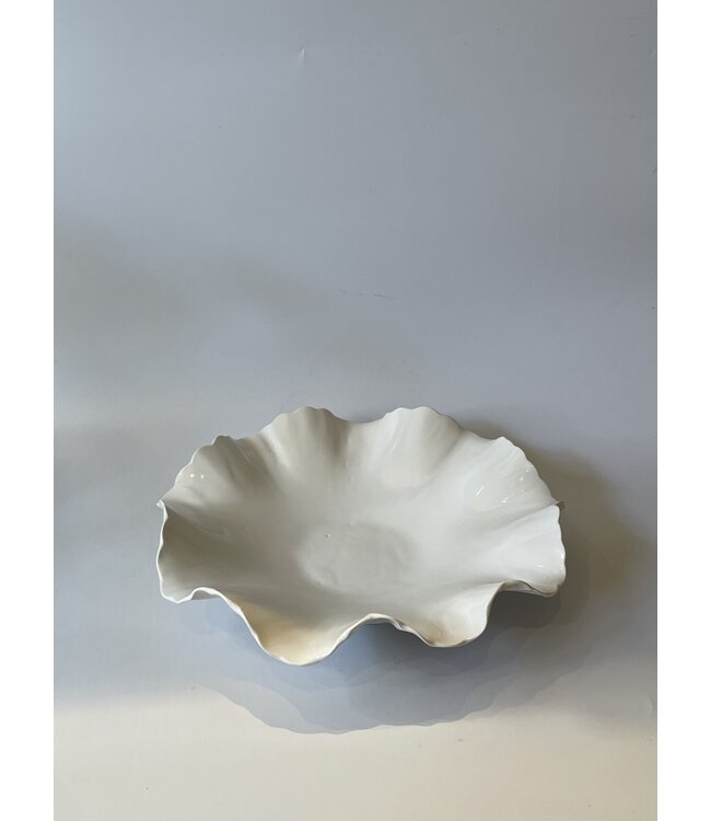 White Ruffle Bowl
