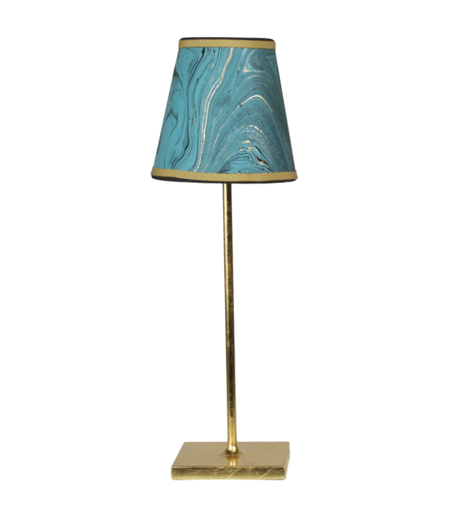 Teal Marbleized Paper Shade to fit Poldina Pro Lamp