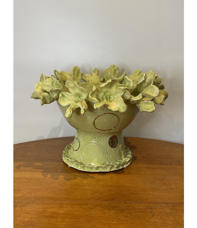 Lime Pedestal Bowl