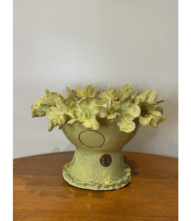 Lime Pedestal Bowl