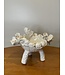 All White Footed Pea Pod Flower Bowl