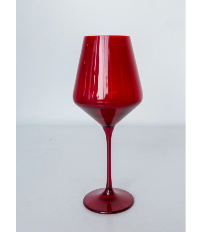 Estelle Colored Wine Stemware Single {Red}