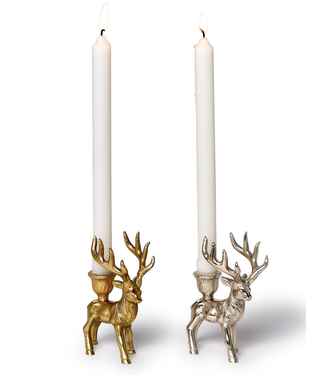 Two's Company Deer Taper Candle Holder