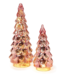 Pink Mercury Glass Finish Light-Up Christmas Tree