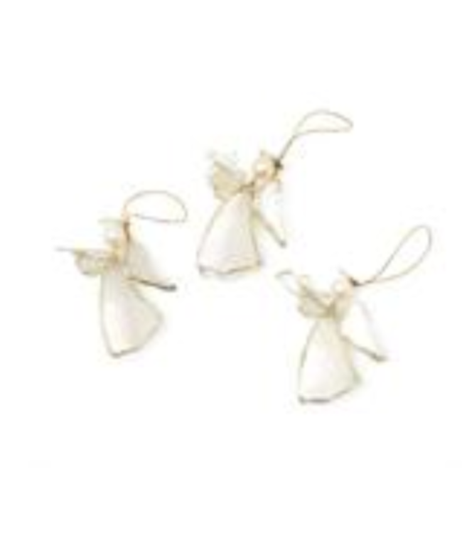 Mother of Pearl Hand-Crafted Double-Sided Angel Ornament
