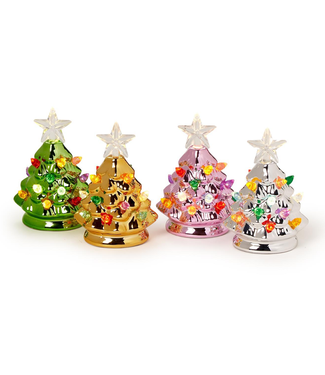 Two's Company Metallic Mini Tree with LED Lights (Sold Separately)