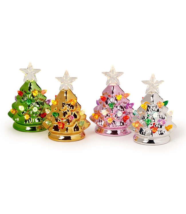 Metallic Mini Tree with LED Lights (Sold Separately)