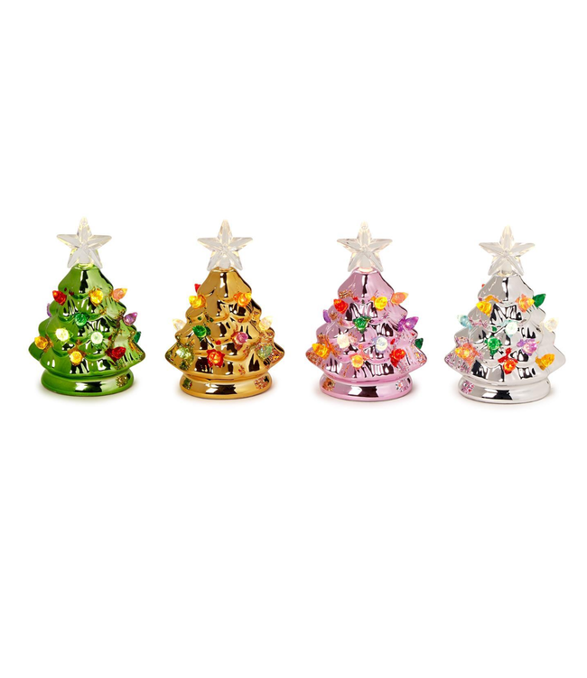 Metallic Mini Tree with LED Lights (Sold Separately)
