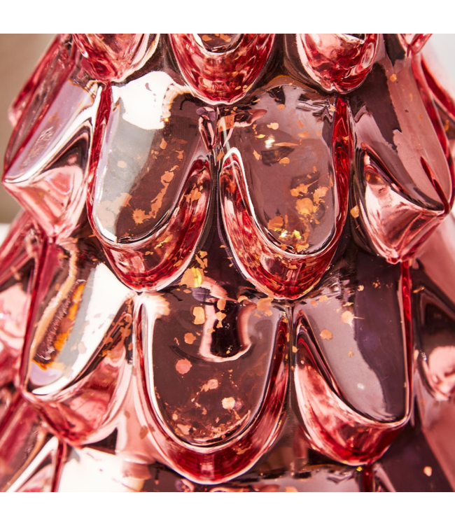 Pink Mercury Glass Finish Light-Up Christmas Tree