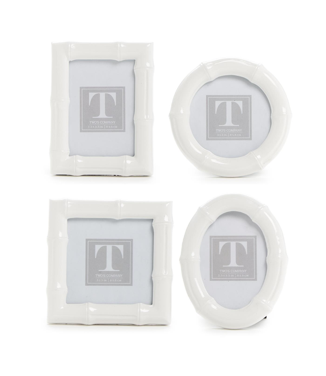 High Gloss Faux Bamboo Photo Frame - Square 3" Sq