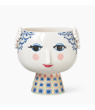 Rosendahl Design Group Bjørn Wiinblad Eva Flower Pot on Base, Blue