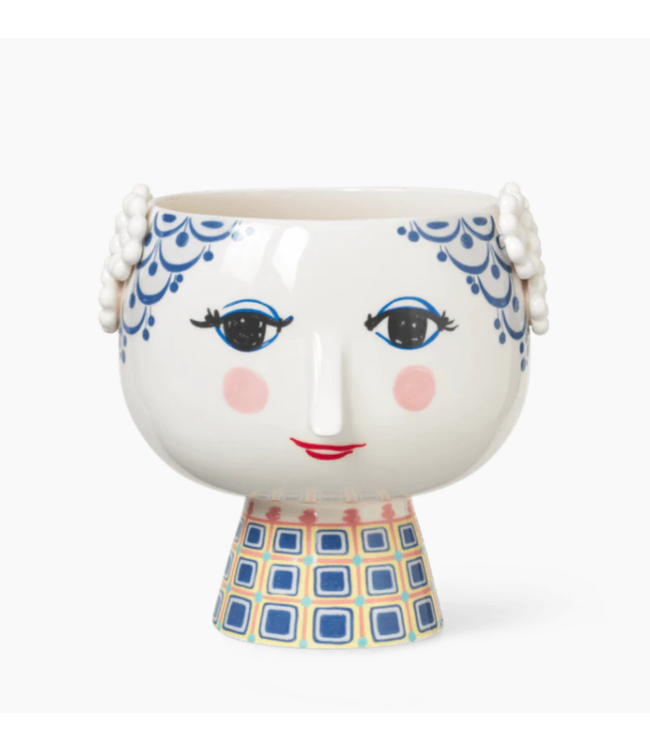 Bjørn Wiinblad Eva Flower Pot on Base, Blue
