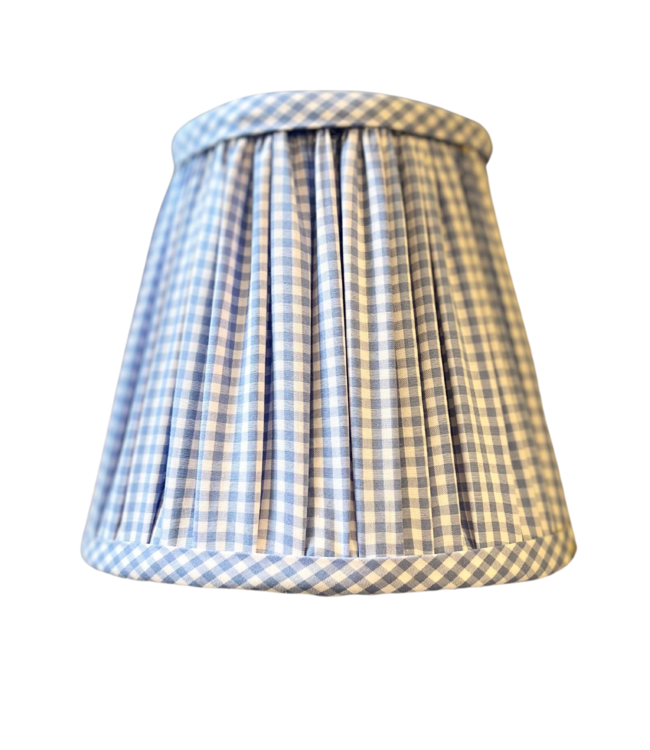 Checkered Shade Cover in Light Blue