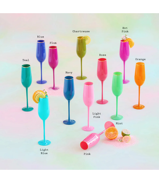 One Hundred 80 Degrees Sugar Plum Champagne Flute Pink