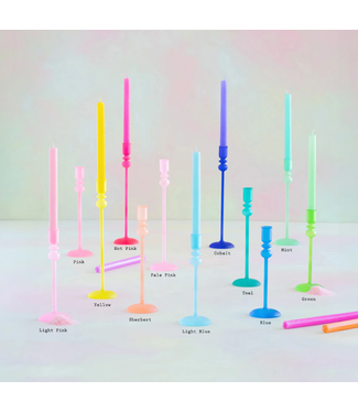 One Hundred 80 Degrees Frosted Taper Candle Holder