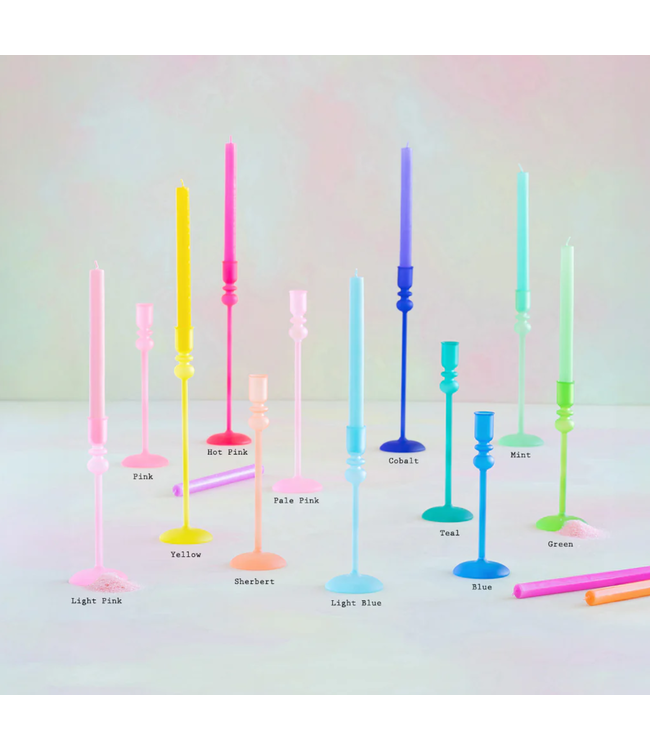 Frosted Taper Candle Holder