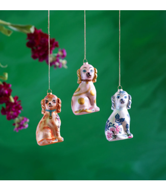 One Hundred 80 Degrees Nathalie Lete Floral Dog Ornament