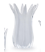 White Blossoms Candle Holder/Vase Large 10"